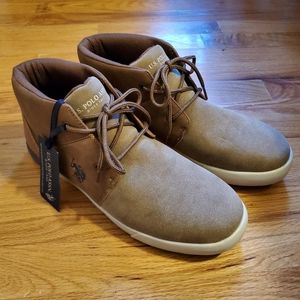NWT U.S. Polo Assn. Perry Boot Men's Brown High Top Sneakers Shoes 12M